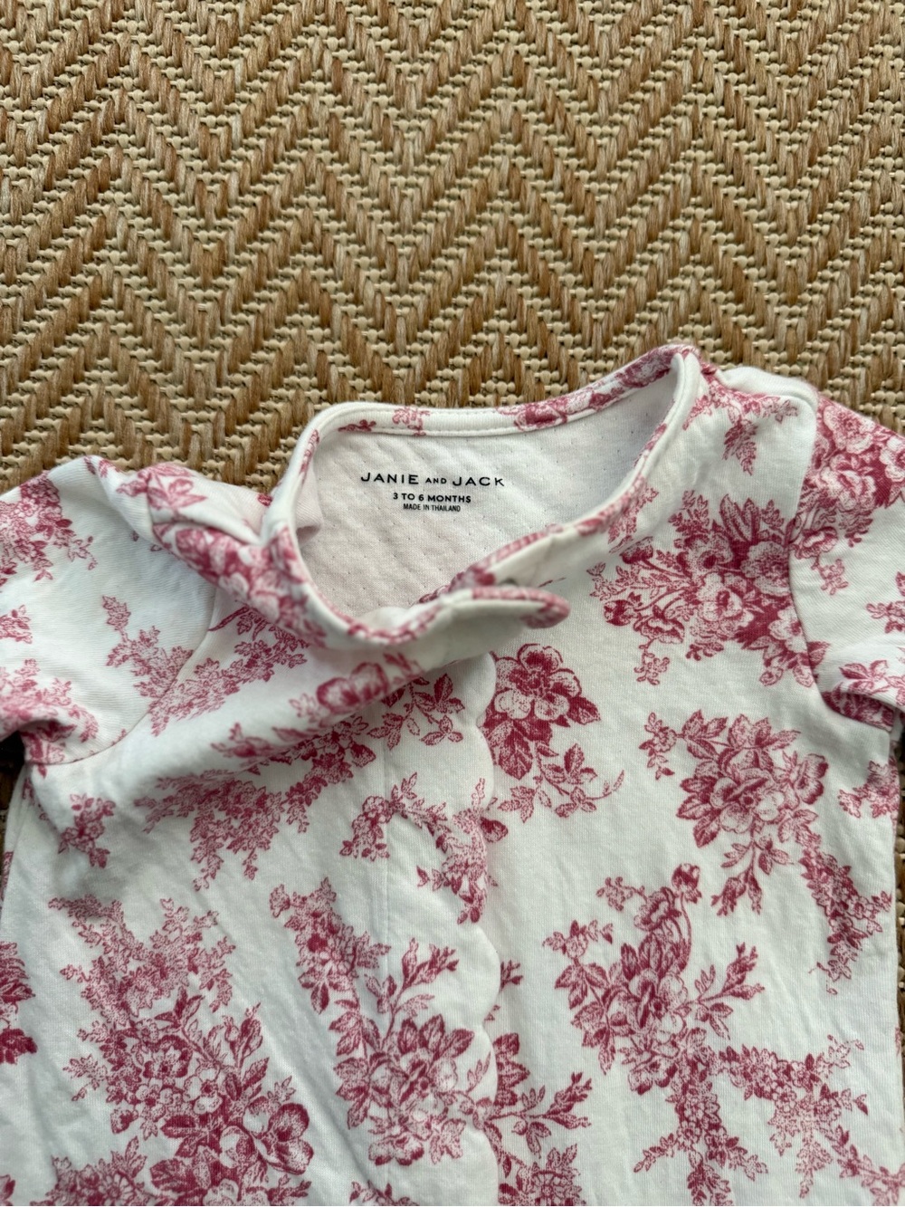 Janie and Jack Toile Footie Pajama - Picture 3 of 4